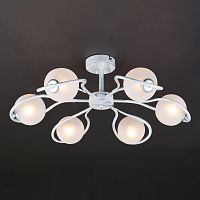 потолочная люстра eurosvet camomile 70089/6 белый с серебром в Архангельске