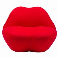 кресло губы heller kiss красный кашемир в Архангельске