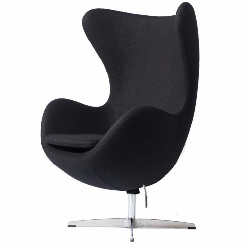 кресло egg chair кашемир черное в Архангельске