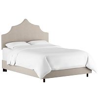 кровать двуспальная 160х200 бежевая camille light gray velvet в Архангельске