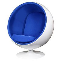 кресло eero ball chair синее с белым в Архангельске