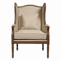 кресло мягкое с ушами бежевое cameron armchair в Архангельске