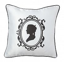 подушка с принтом ladies' profile white в Архангельске