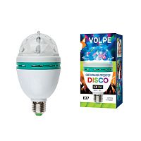 светодиодный светильник-проектор (09839) volpe disko uli-q301 03w/rgb/e27 white в Архангельске