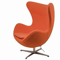 кресло egg chair шерсть оранжевое в Архангельске