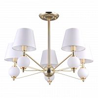 потолочная люстра eurosvet luna 70061/5 золото белая в Архангельске