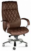 кресло для руководителя norden chairs бонд, обивка: искусственная кожа, цвет: экокожа темно-коричневая в Архангельске
