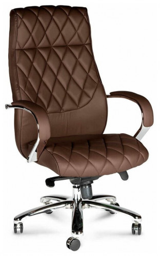 кресло для руководителя norden chairs бонд, обивка: искусственная кожа, цвет: экокожа темно-коричневая в Архангельске