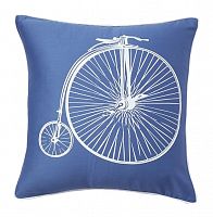подушка с ретро-велосипедом retro bicycle blue в Архангельске