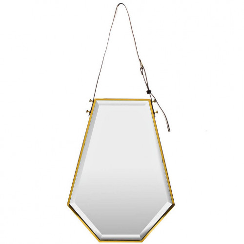 зеркало на ремне золотое шестиугольное 50х67 см в Архангельске