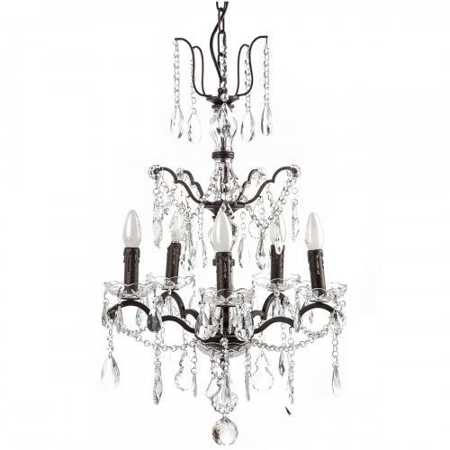 люстра maria theresa grande 5 lamps чёрная, прозрачная в Архангельске