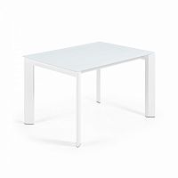 стол обеденый atta 120(180)x80 с белым стеклом от la forma (ex julia grup) в Архангельске