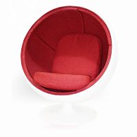 кресло ball chair бело-красное в Архангельске