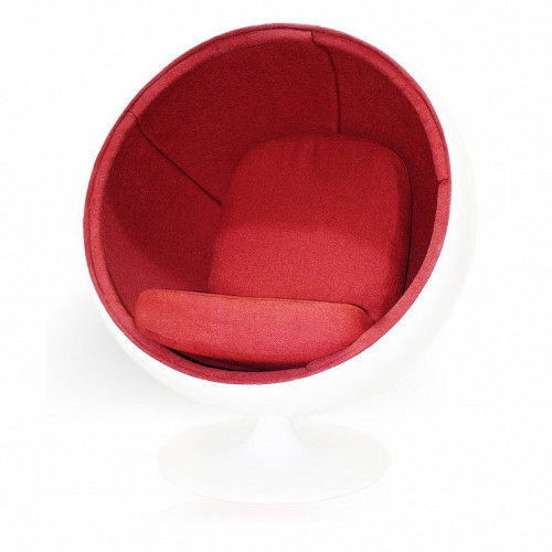 кресло ball chair бело-красное в Архангельске