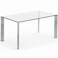 стол стеклянный corner 90*160 хром от la forma (ex julia grup) в Архангельске