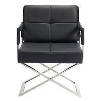 кресло aster x chair кожа черное в Архангельске