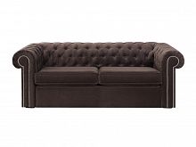 диван chesterfield прямой коричневый 105х208 в Архангельске