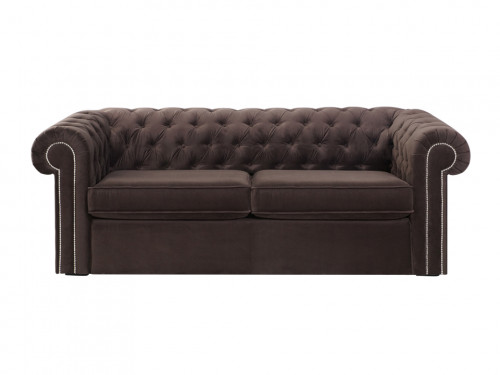 диван chesterfield прямой коричневый 105х208 в Архангельске