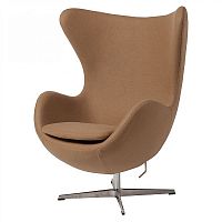кресло egg chair темно-бежевое в Архангельске