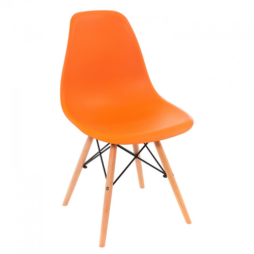 стул деревянный eames pc-015 оранжевый в Архангельске