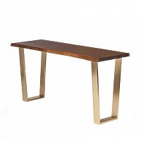консоль wood&steel коричневая, золото в Архангельске