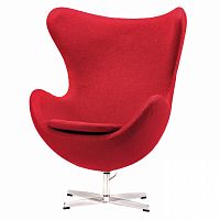 кресло egg chair красное в Архангельске