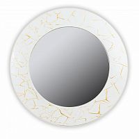 зеркало белое круглое диаметр 90 см с золотым декором fashion white gold в Архангельске