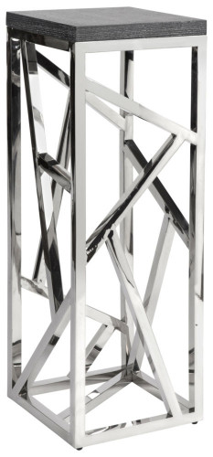консоль geometric высокая 40x40x110 металл, серая столешница в Архангельске