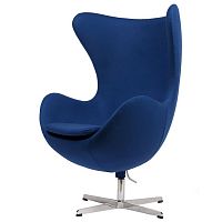 кресло egg chair кашемир синее в Архангельске