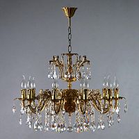 подвесная люстра ambiente granada 2118/10 ab tear drop бронза в Архангельске