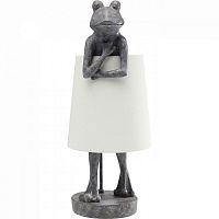 лампа настольная frog серая с белым абажуром в Архангельске