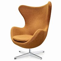 кресло egg chair темно-коричневое в Архангельске