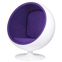 кресло eero ball chair бело-фиолетовое в Архангельске