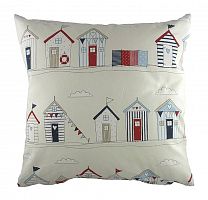 подушка с принтом beach huts blue в Архангельске