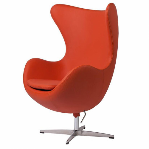 кресло egg chair кожа оранжевое в Архангельске