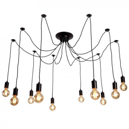 подвесная люстра arte lamp 76 a9184sp-10bk в Архангельске