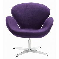 кресло swan chair шерсть фиолетовое в Архангельске