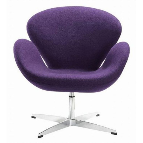 кресло swan chair шерсть фиолетовое в Архангельске