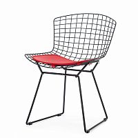 стул bertoia side кожаный standart черный в Архангельске