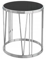 стол журнальный silver drum хром, черный в Архангельске