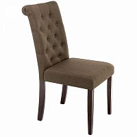 стул деревянный amelia dark walnut / fabric brown в Архангельске