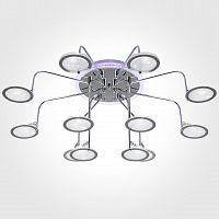 потолочная люстра eurosvet spider 80109/12 хром/синий+фиолетовый в Архангельске
