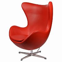 кресло arne jacobsen style egg chair красное в Архангельске