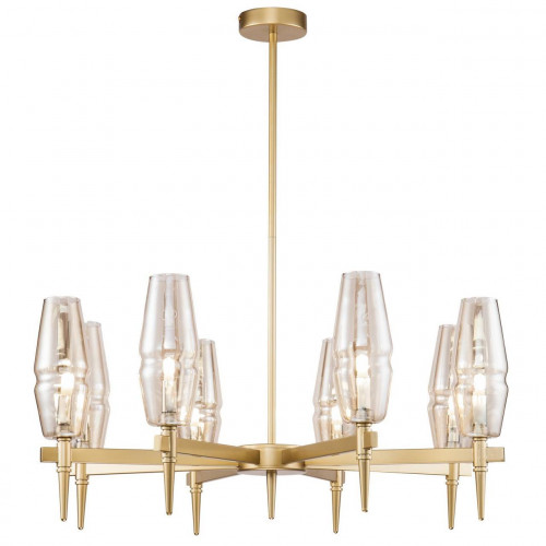 подвесная люстра maytoni lita h002pl-08g янтарная в Архангельске