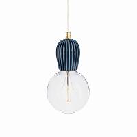 подвесной светильник keramik rib indigo brass в Архангельске