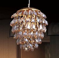 подвесной светильник crystal lux charme sp3+3 led gold/amber в Архангельске