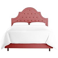 кровать двуспальная 180х200 розовая с каретной стяжкой harvey tufted rose velvet в Архангельске