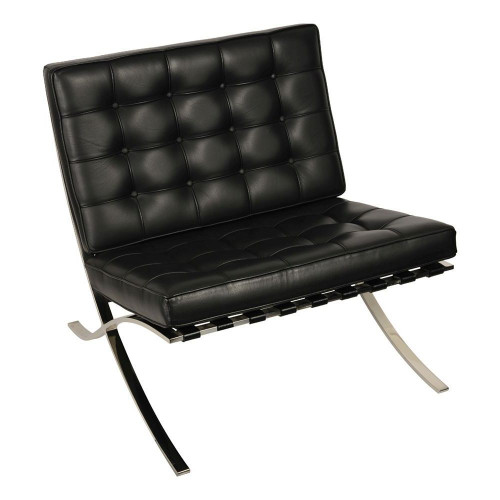 кресло barcelona style chair черное в Архангельске