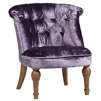 кресло sophie tufted slipper chair вельвет фиолетовое в Архангельске