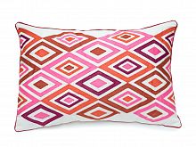 розовая декоративная подушка прямоугольная eclectic style ромбы в Архангельске